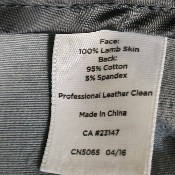 Talbots Lambskin Black Leather Pants NWOT